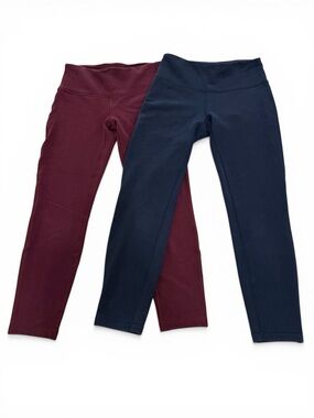 lululemon wunder lounge Leggings 28 inch size 6 - 2 pairs navy & burgundy